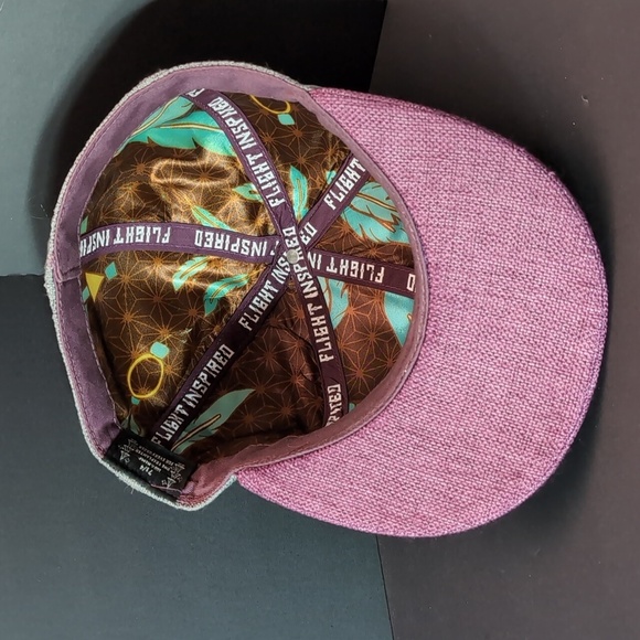Flight Inspired Dreamcatcher Hemp Fitted Gray/Purple Hat,7 1/4. - Picture 7 of 10